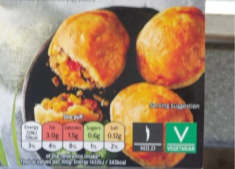Dinky Red Lentil Dahl Spiced Pastry Puffs