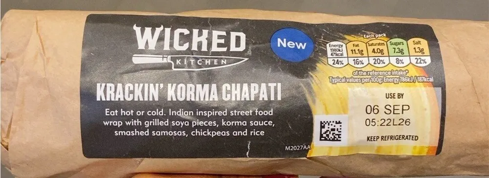 Krackin korma chapati