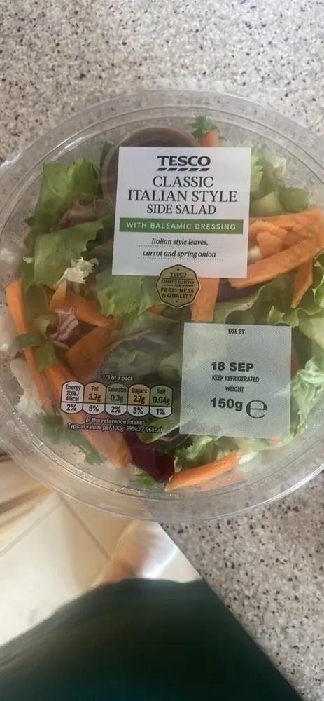 Classic Italian Style Side Salad with Balsamic Dressing