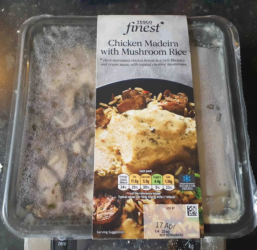 chicken maderia with mushroom rice