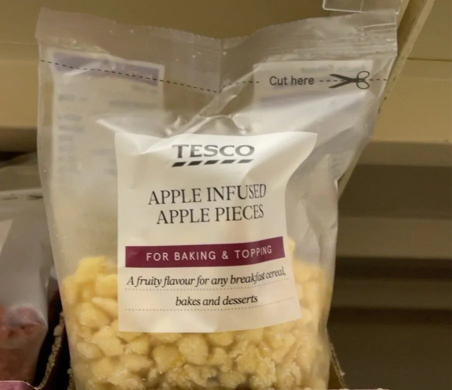 Apple infused apple pieces