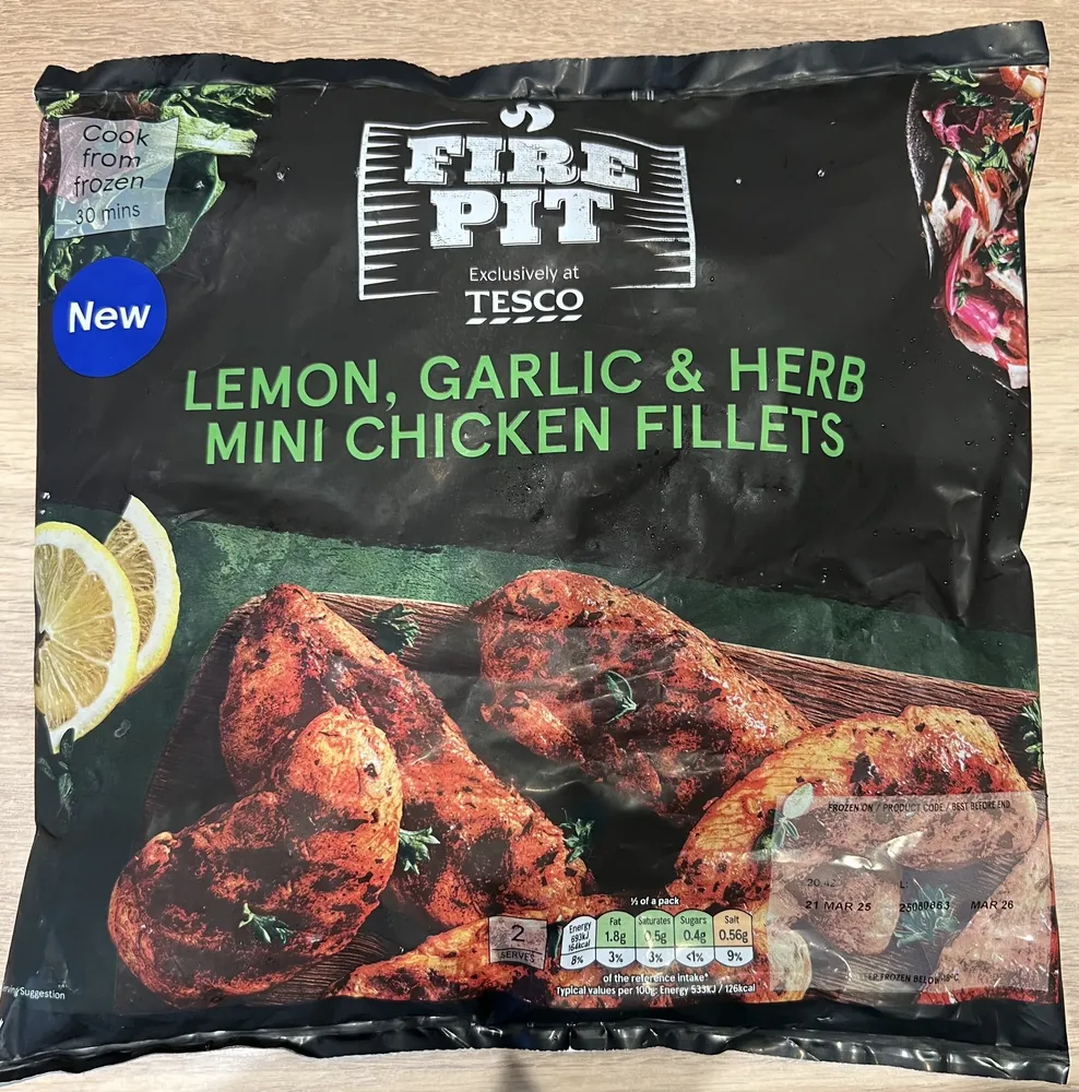 Lemon Garlic And Herb Mini Chicken Fillets