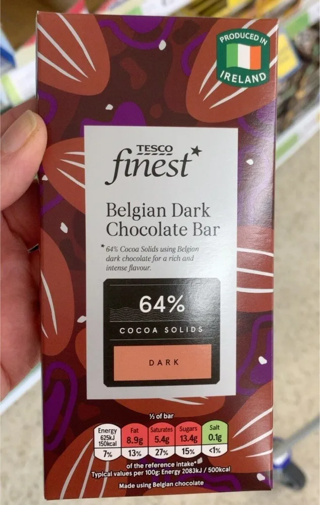 Belgian dark chocilate bar