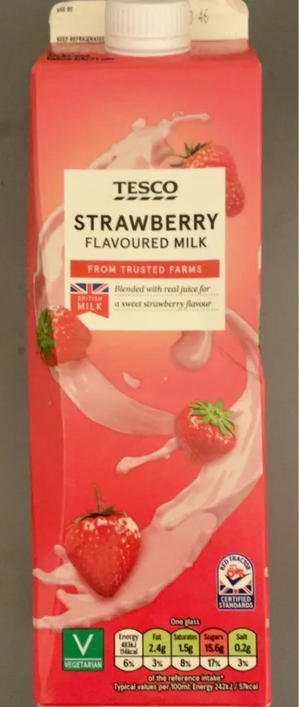 Strawberry flavoured milkshake 1L
