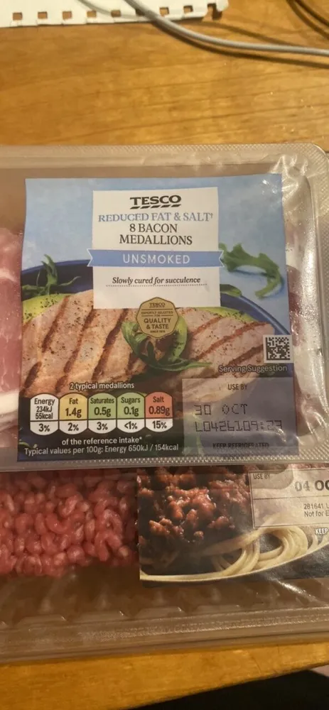 8 Bacon Medallions Unsmoked