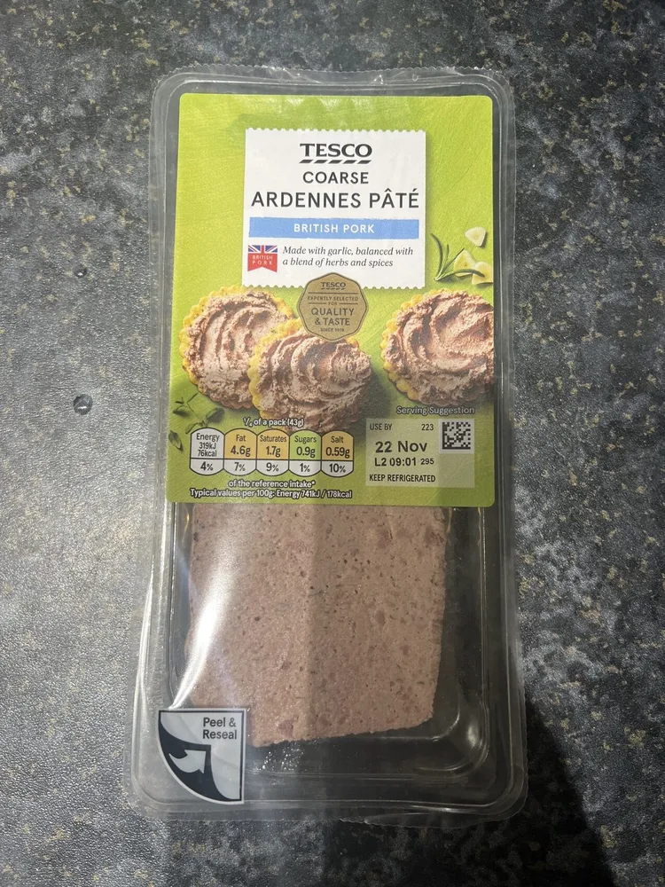 170ge TESCO  Coarse Ardennes Pate