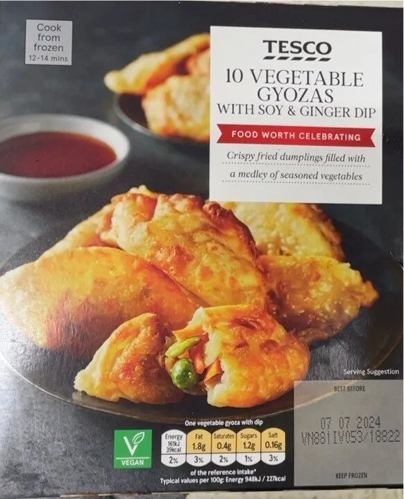 10 vegetable gyozas