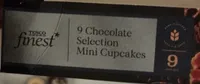 9 chocolate mini cupcakes