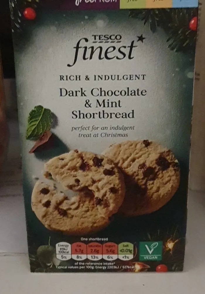 Dark chocolate and mind shortbread