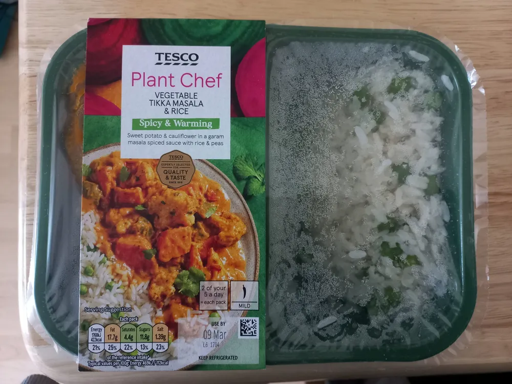 Plant Chef Vegetable tikka masala & rice