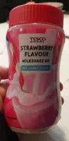 TESCO STRAWBERRY FLAVOUR MILKSHAKE MIX NO ADDED SU