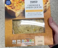 Cheddar and onion quiche
