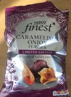 Vegtable chips caramelized onion