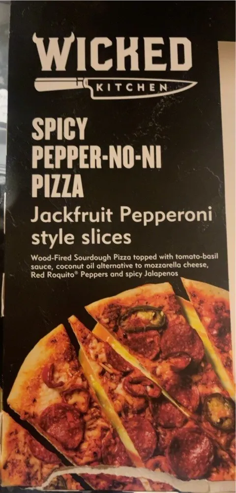 Spicy pepper-no-ni pizza