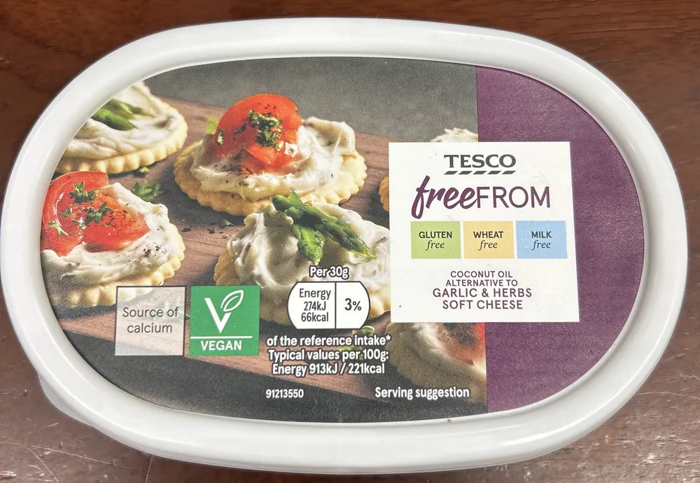 Coconut Oil, Garlic & Herbs Soft Cheese