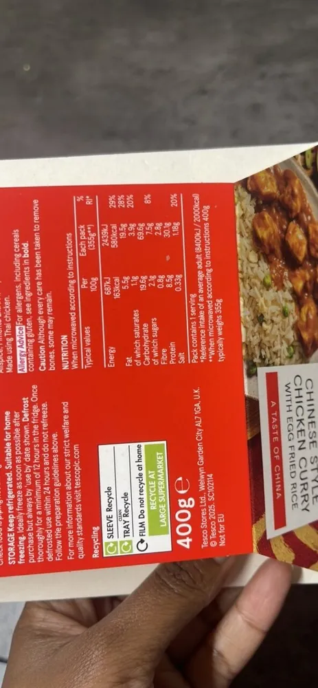 Chinese Style Chicken Curry with Egg Fried Rice
