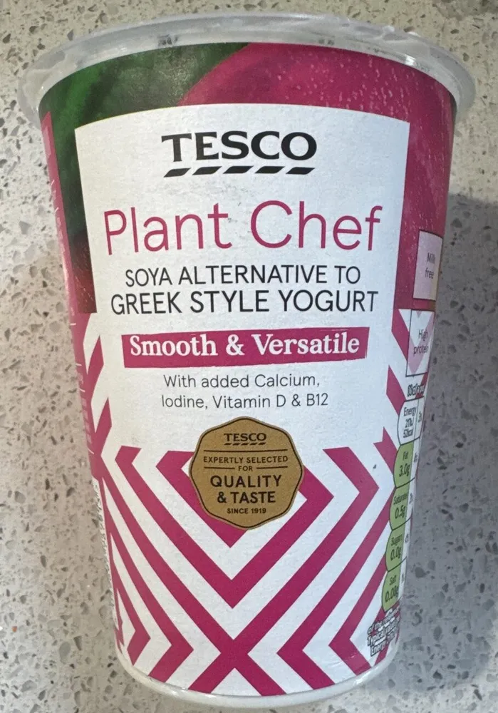 Soya alternative to greek style yogurt