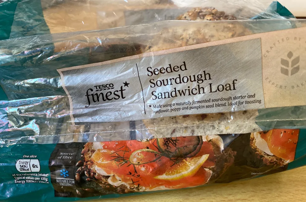 Tesco finest seeded sourdough sandwich loaf