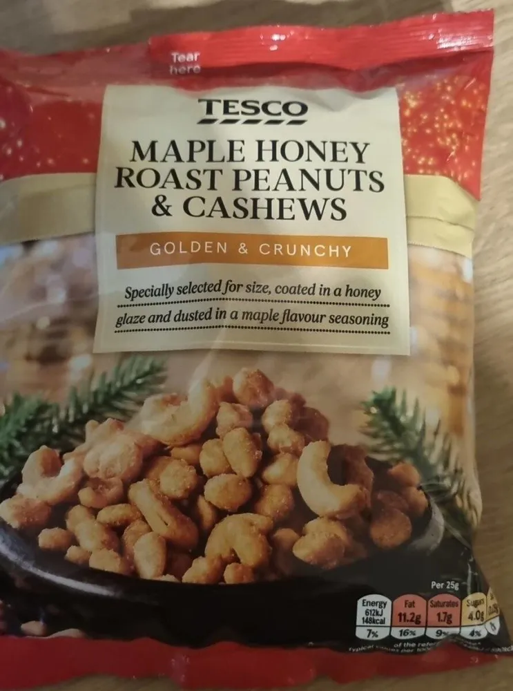 Maple honey roast peanuts and cashews