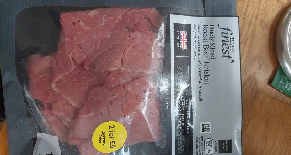 Finely Sliced Roast Beef Brisket