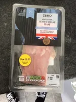 8 Slices Peel Here TESCO WAFER THIN HONEY ROAST HA
