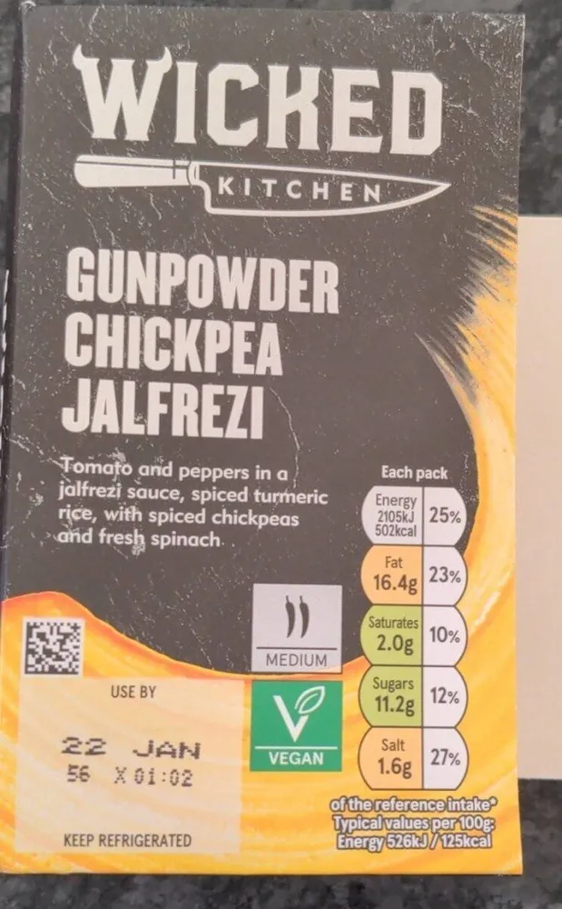 Gunpowder chickpea jalfrezi