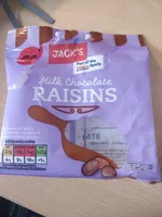 Milk chocolate raisins