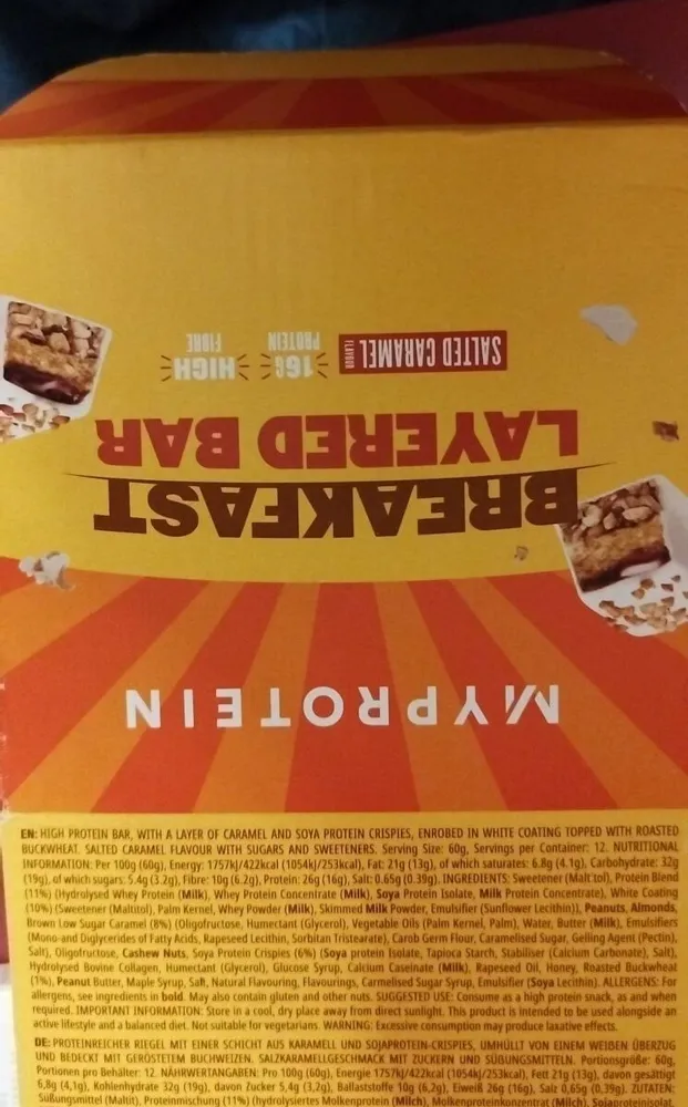 breakfast layered bar salted caramel