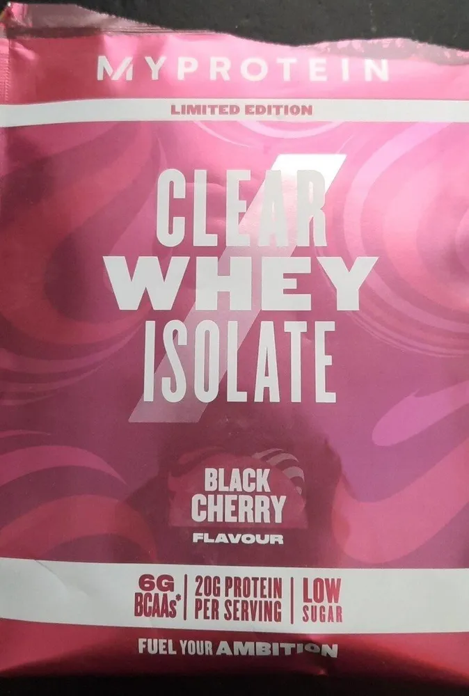 Clear whey isolate Black cherry flavour