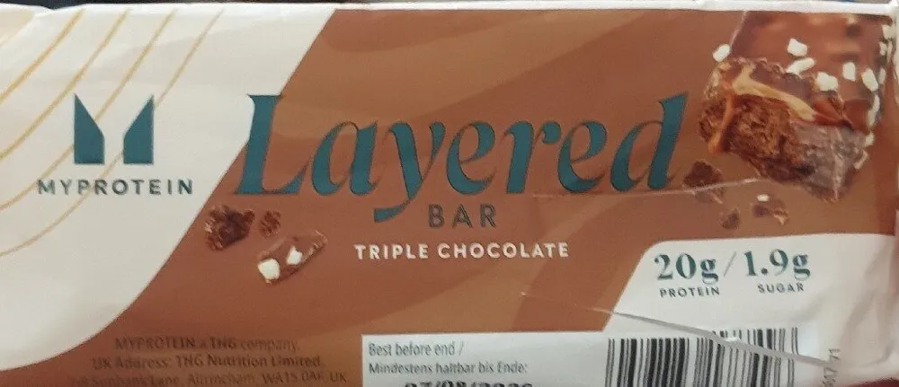 MULTILAYERED HIGH PROTEIN BAR TRIPLE CHOCOLATE FLAVOUR