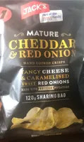 Mature cheddar & red onion hand cooked crisps