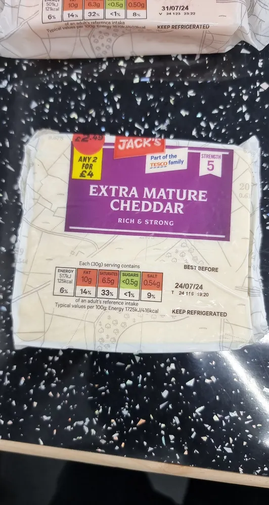 Jacks extra mature cheddar