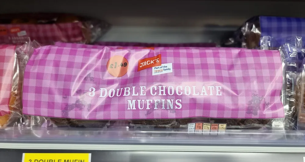 3 Double Chocolate Muffins