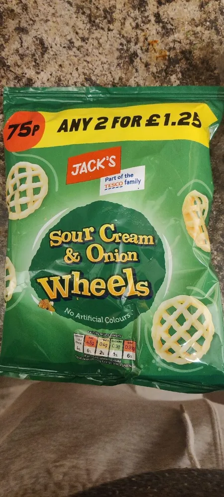 Jacks sour cream onion