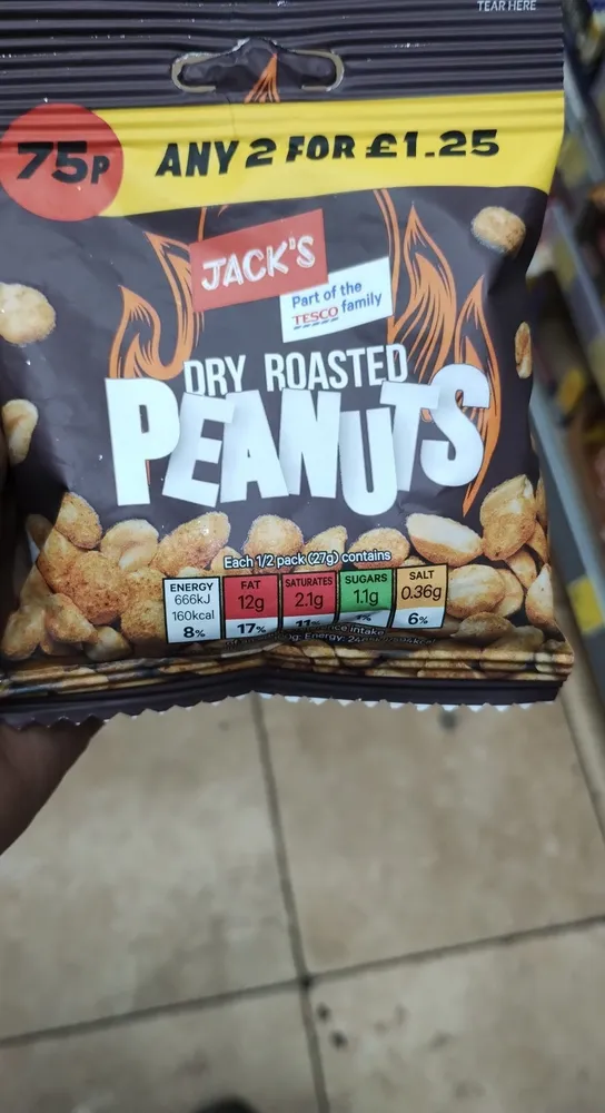 Jacks dry roasted peanuts