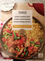 Chicken kebab and rice