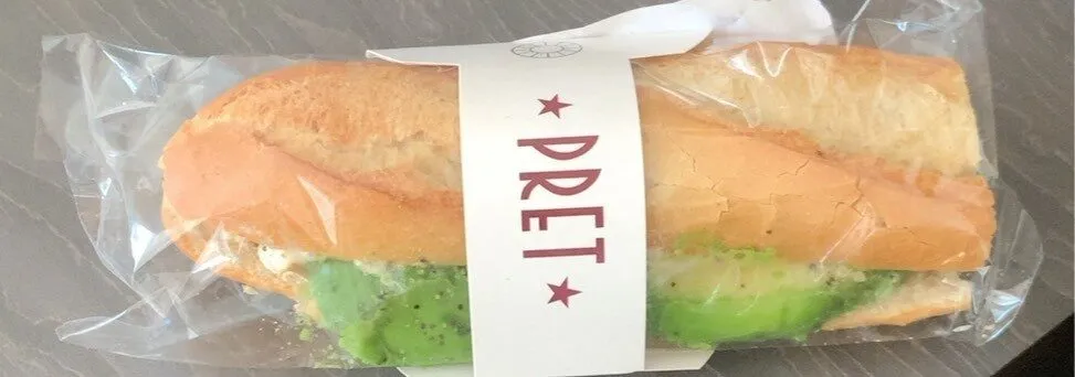 Avocado and egg baguette