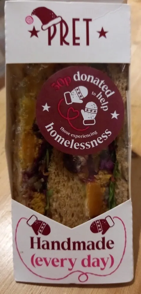 Festive falafel squash sandwich