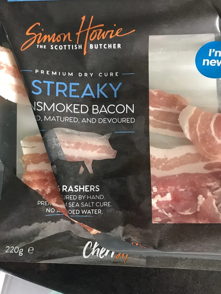 Streaky unsmoked bacon