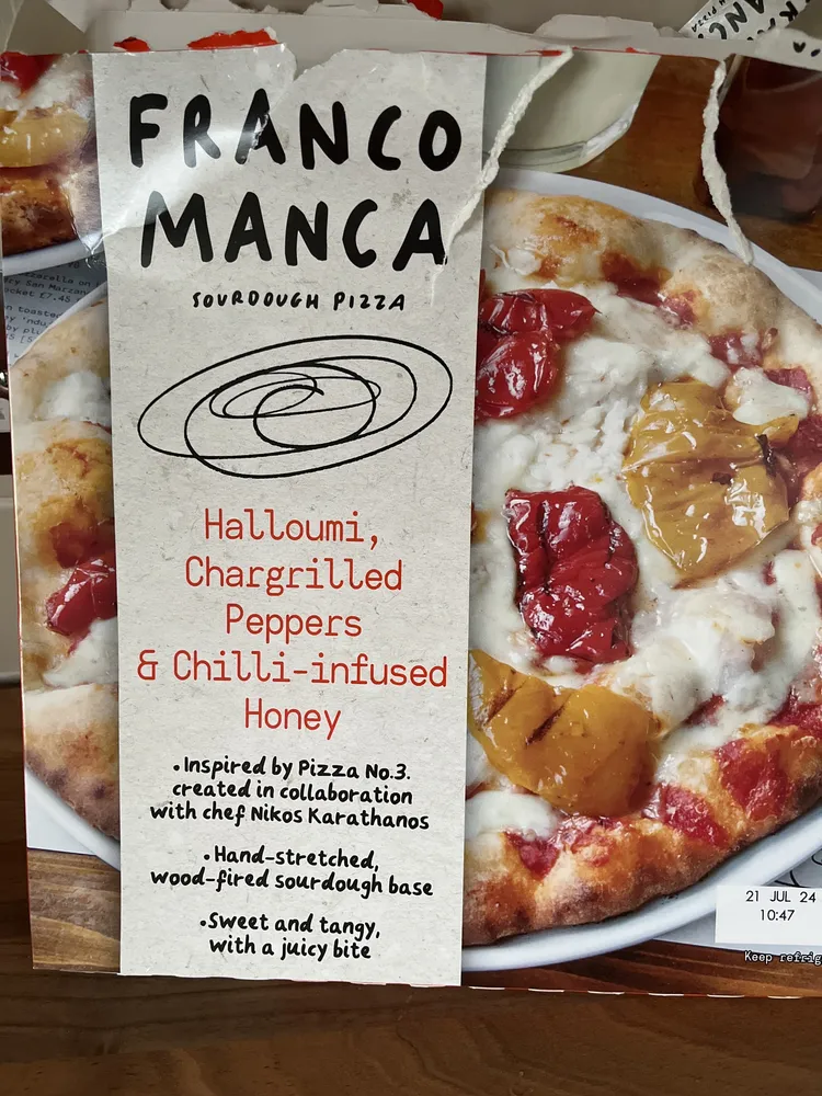 Halloumi, Chargrilled Peppers & Chilli-infused Honey Pizza