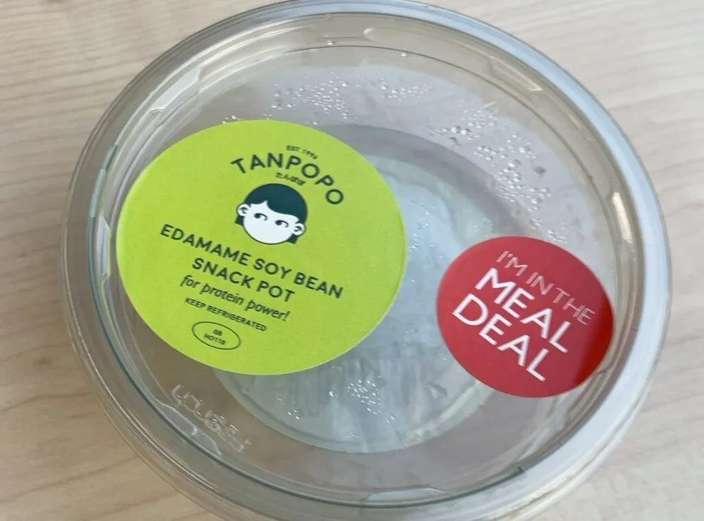 Edamame soy bean snack pot