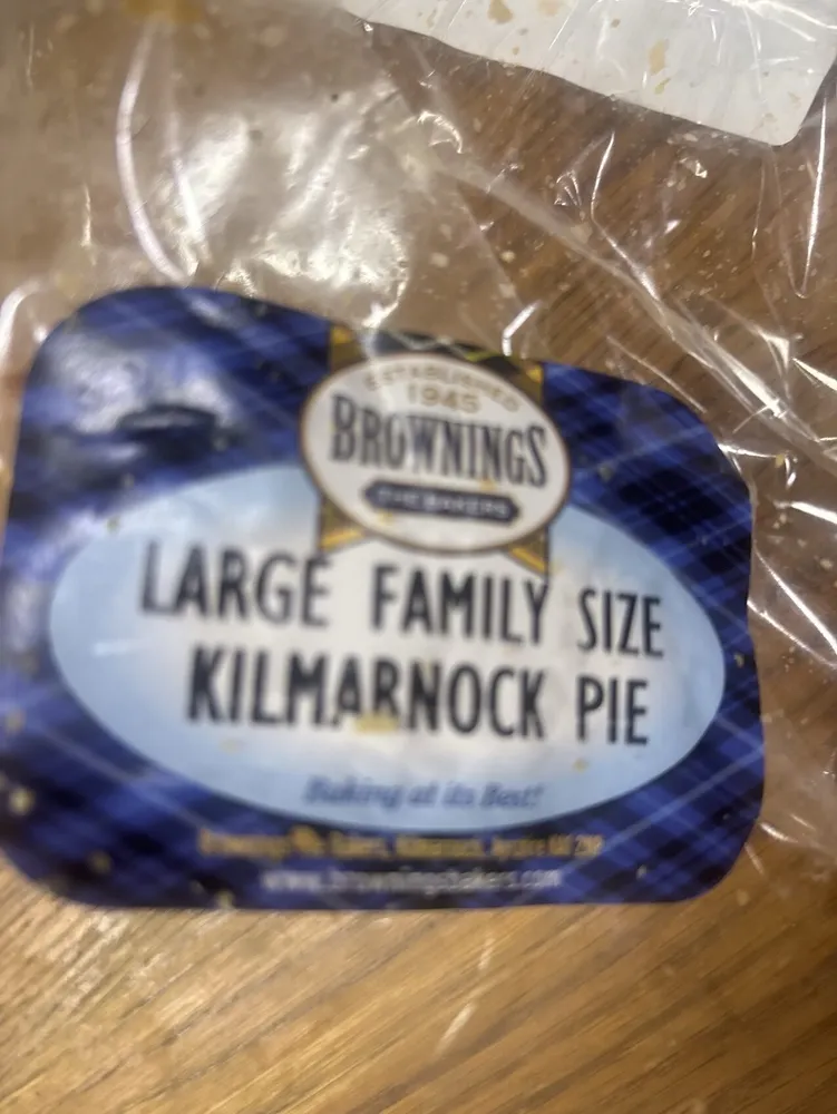 Large Family Size Kilmarnock Steak Pie