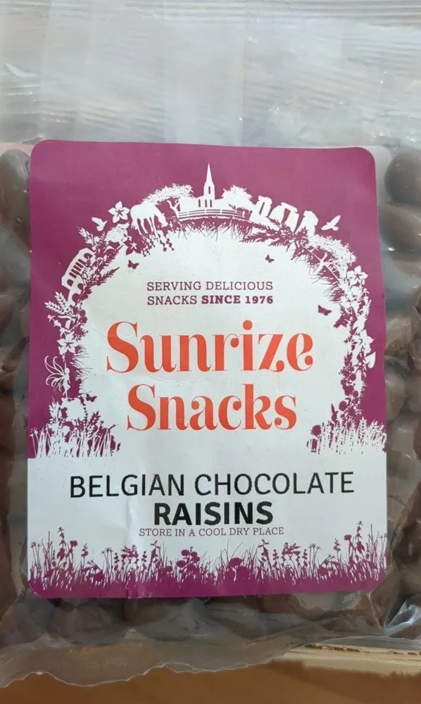Belgium chocolate raisins