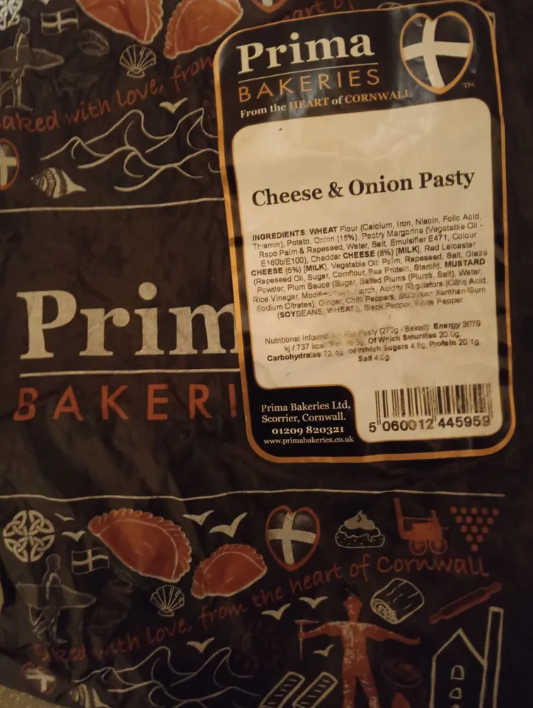 Cheese & Onion Pasty