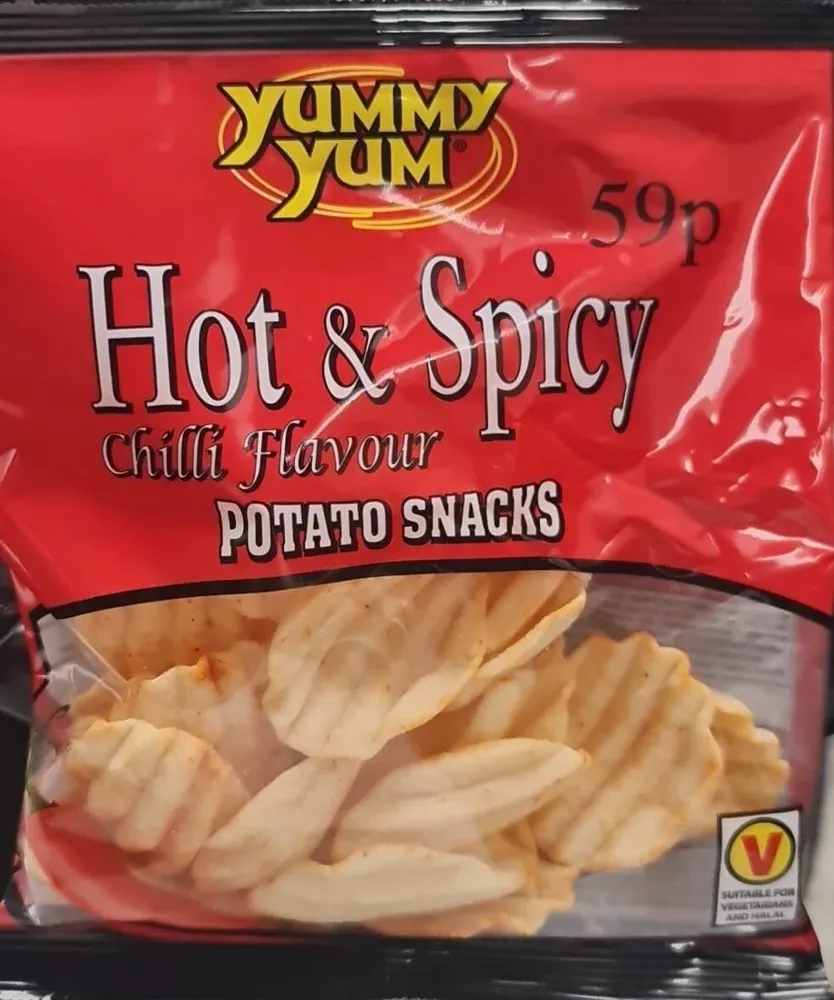Hot and Spicy Chilli Flavour Potato Snacks