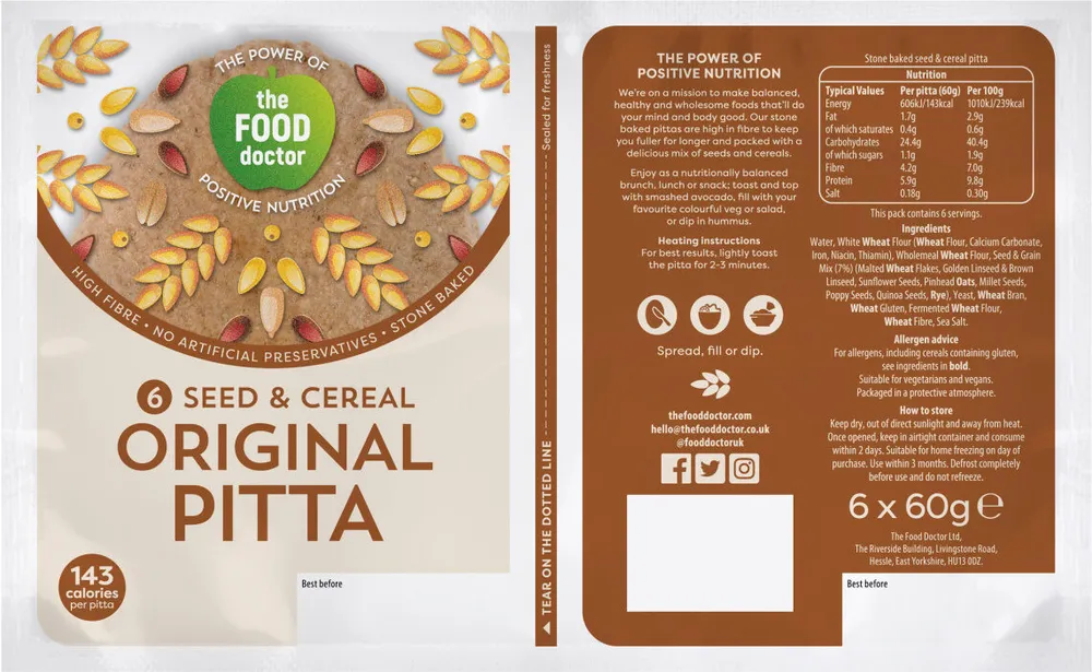 6 Seed & Cereal Original Pitta
