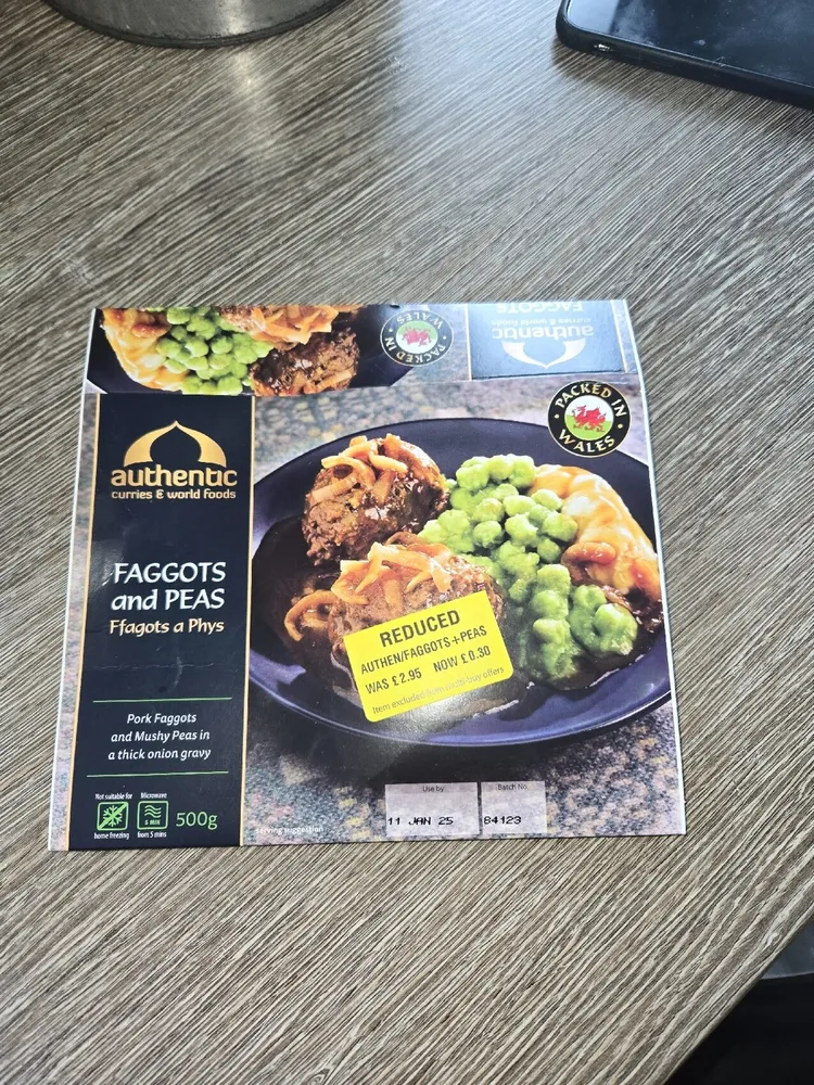 Faggots And Mushy Peas