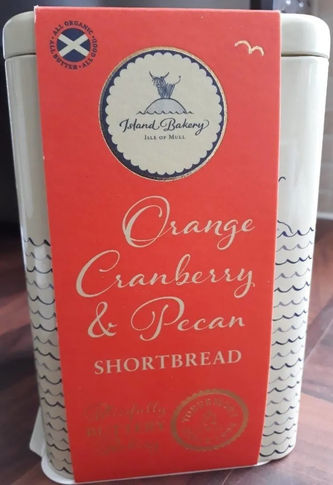 Orange cranberry and pecan shortbread
