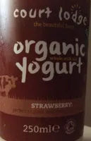 Organic strawberry yoghurt