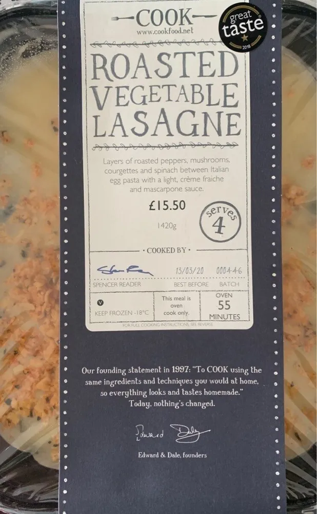 Roasted vegetable lasagne